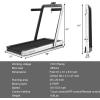 imageGoplus 2 in 1 Folding Treadmill 475HP Superfit Under Desk Electric Treadmill with APP Control LED Touch Screen Blue Tooth Speaker Remote Control Walking Jogging for Home OfficeWhite