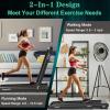 imageGoplus 2 in 1 Folding Treadmill 475HP Superfit Under Desk Electric Treadmill with APP Control LED Touch Screen Blue Tooth Speaker Remote Control Walking Jogging for Home OfficeBlack