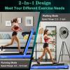 imageGoplus 2 in 1 Folding Treadmill 475HP Superfit Under Desk Electric Treadmill with APP Control LED Touch Screen Blue Tooth Speaker Remote Control Walking Jogging for Home OfficeBlue