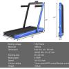 imageGoplus 2 in 1 Folding Treadmill 475HP Superfit Under Desk Electric Treadmill with APP Control LED Touch Screen Blue Tooth Speaker Remote Control Walking Jogging for Home OfficeBlue