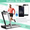imageGoplus 2 in 1 Folding Treadmill 475HP Superfit Under Desk Electric Treadmill with APP Control LED Touch Screen Blue Tooth Speaker Remote Control Walking Jogging for Home OfficeSilver
