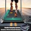 imageGoplus 2 in 1 Folding Treadmill 475HP Superfit Under Desk Electric Treadmill with APP Control LED Touch Screen Blue Tooth Speaker Remote Control Walking Jogging for Home OfficeWhite