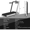 imageGoplus 2 in 1 Folding Treadmill 475HP Superfit Under Desk Electric Treadmill with APP Control LED Touch Screen Blue Tooth Speaker Remote Control Walking Jogging for Home OfficeSilver