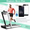 imageGoplus 2 in 1 Folding Treadmill 475HP Superfit Under Desk Electric Treadmill with APP Control LED Touch Screen Blue Tooth Speaker Remote Control Walking Jogging for Home OfficeWhite