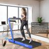 imageGoplus 2 in 1 Folding Treadmill 475HP Superfit Under Desk Electric Treadmill with APP Control LED Touch Screen Blue Tooth Speaker Remote Control Walking Jogging for Home OfficeBlue