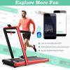 imageGoplus 2 in 1 Folding Treadmill 475HP Superfit Under Desk Electric Treadmill with APP Control LED Touch Screen Blue Tooth Speaker Remote Control Walking Jogging for Home OfficeRed