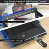 imageGoplus 2 in 1 Folding Treadmill with Dual Display 225HP Superfit Under Desk Electric Pad Treadmill InstallationFree Blue Tooth Speaker APP Control Remote Control Walking Jogging for HomeBlue