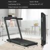 imageGoplus 2 in 1 Folding Treadmill with Dual Display 225HP Superfit Under Desk Electric Pad Treadmill InstallationFree Blue Tooth Speaker APP Control Remote Control Walking Jogging for HomeDark Green