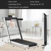 imageGoplus 2 in 1 Folding Treadmill with Dual Display 225HP Superfit Under Desk Electric Pad Treadmill InstallationFree Blue Tooth Speaker APP Control Remote Control Walking Jogging for HomeWhite