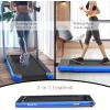 imageGoplus 2 in 1 Folding Treadmill with Dual Display 225HP Superfit Under Desk Electric Pad Treadmill InstallationFree Blue Tooth Speaker APP Control Remote Control Walking Jogging for HomeBlue