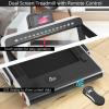 imageGoplus 2 in 1 Folding Treadmill with Dual Display 225HP Superfit Under Desk Electric Pad Treadmill InstallationFree Blue Tooth Speaker APP Control Remote Control Walking Jogging for HomeWhite