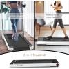 imageGoplus 2 in 1 Folding Treadmill with Dual Display 225HP Superfit Under Desk Electric Pad Treadmill InstallationFree Blue Tooth Speaker APP Control Remote Control Walking Jogging for HomeWhite