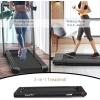 imageGoplus 2 in 1 Folding Treadmill with Dual Display 225HP Superfit Under Desk Electric Pad Treadmill InstallationFree Blue Tooth Speaker APP Control Remote Control Walking Jogging for HomeBlack