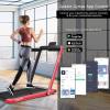 imageGoplus 2 in 1 Folding Treadmill with Dual Display 225HP Superfit Under Desk Electric Pad Treadmill InstallationFree Blue Tooth Speaker APP Control Remote Control Walking Jogging for HomeRed