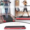 imageGoplus 2 in 1 Folding Treadmill with Dual Display 225HP Superfit Under Desk Electric Pad Treadmill InstallationFree Blue Tooth Speaker APP Control Remote Control Walking Jogging for HomeRed