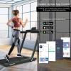 imageGoplus 2 in 1 Folding Treadmill with Dual Display 225HP Superfit Under Desk Electric Pad Treadmill InstallationFree Blue Tooth Speaker APP Control Remote Control Walking Jogging for HomeDark Green