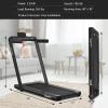 imageGoplus 2 in 1 Folding Treadmill with Dual Display 225HP Superfit Under Desk Electric Pad Treadmill InstallationFree Blue Tooth Speaker APP Control Remote Control Walking Jogging for HomeBlack
