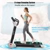 imageGoplus 225HP Electric Folding Treadmill InstallationFree Design with 8Stage Damping System Large LED Touch Display and Blue Tooth Speaker Compact Running Machine Superfit Treadmill for Home UseWhite