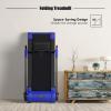 imageGoplus 225HP Electric Folding Treadmill InstallationFree Design with 8Stage Damping System Large LED Touch Display and Blue Tooth Speaker Compact Running Machine Superfit Treadmill for Home UseNavy Blue