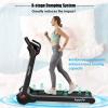 imageGoplus 225HP Electric Folding Treadmill InstallationFree Design with 8Stage Damping System Large LED Touch Display and Blue Tooth Speaker Compact Running Machine Superfit Treadmill for Home UseBlack