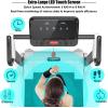 imageGoplus 225HP Electric Folding Treadmill InstallationFree Design with 8Stage Damping System Large LED Touch Display and Blue Tooth Speaker Compact Running Machine Superfit Treadmill for Home UseWhite