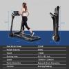 imageGoplus 225HP Electric Folding Treadmill InstallationFree Design with 8Stage Damping System Large LED Touch Display and Blue Tooth Speaker Compact Running Machine Superfit Treadmill for Home UseBlack