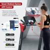 imageGoplus 225HP Electric Folding Treadmill InstallationFree Design with 8Stage Damping System Large LED Touch Display and Blue Tooth Speaker Compact Running Machine Superfit Treadmill for Home UseRed