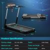 imageGoplus 225HP Folding Treadmill Compact Superfit Treadmill with LED Display and APP Control Portable Walking Jogging Running Machine for Home Apartment Office Black
