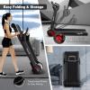 imageGoplus 225HP Folding Treadmill Electric Superfit Treadmill WLED Display APP Control Blue Tooth Speaker and Device Holder Compact Jogging Walking Running Machine for Home ampamp OfficeBlack