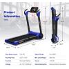 imageGoplus 225HP Folding Treadmill Electric Superfit Treadmill WLED Display APP Control Blue Tooth Speaker and Device Holder Compact Jogging Walking Running Machine for Home ampamp OfficeBlue