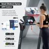 imageGoplus 225HP Folding Treadmill Electric Superfit Treadmill WLED Display APP Control Blue Tooth Speaker and Device Holder Compact Jogging Walking Running Machine for Home ampamp OfficeBlack