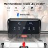 imageGoplus 225HP Folding Treadmill Electric Superfit Treadmill WLED Display APP Control Blue Tooth Speaker and Device Holder Compact Jogging Walking Running Machine for Home ampamp OfficeWhite