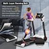 imageGoplus 225HP Folding Treadmill Electric Superfit Treadmill WLED Display APP Control Blue Tooth Speaker and Device Holder Compact Jogging Walking Running Machine for Home ampamp OfficeWhite