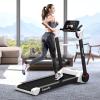 imageGoplus 225HP Folding Treadmill Electric Superfit Treadmill WLED Display APP Control Blue Tooth Speaker and Device Holder Compact Jogging Walking Running Machine for Home ampamp OfficeWhite