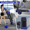 imageGoplus 225HP Folding Treadmill Electric Superfit Treadmill WLED Display APP Control Blue Tooth Speaker and Device Holder Compact Jogging Walking Running Machine for Home ampamp OfficeBlue
