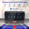 imageGoplus 225HP Folding Treadmill Electric Superfit Treadmill WLED Display APP Control Blue Tooth Speaker and Device Holder Compact Jogging Walking Running Machine for Home ampamp OfficeBlue