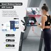 imageGoplus 225HP Folding Treadmill Electric Superfit Treadmill WLED Display APP Control Blue Tooth Speaker and Device Holder Compact Jogging Walking Running Machine for Home ampamp OfficeWhite