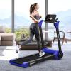 imageGoplus 225HP Folding Treadmill Electric Superfit Treadmill WLED Display APP Control Blue Tooth Speaker and Device Holder Compact Jogging Walking Running Machine for Home ampamp OfficeBlue