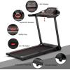 imageGoplus 225HP Folding Treadmill Portable Electric Superfit Treadmill WAPP Control 12 Preset Programs Blue Tooth Speaker LED Display Walking Running Machine for Home OfficeRed