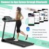 imageGoplus 225HP Folding Treadmill Portable Electric Superfit Treadmill WAPP Control 12 Preset Programs Blue Tooth Speaker LED Display Walking Running Machine for Home OfficeBlue