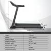 imageGoplus 225HP Folding Treadmill Portable Electric Superfit Treadmill WAPP Control 12 Preset Programs Blue Tooth Speaker LED Display Walking Running Machine for Home OfficeBlue