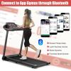 imageGoplus 225HP Folding Treadmill Portable Electric Superfit Treadmill WAPP Control 12 Preset Programs Blue Tooth Speaker LED Display Walking Running Machine for Home OfficeRed
