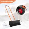 imageGoplus 30 in Snow Shovel for Driveway with Wheels Snow Plow Shovel Rolling wErgonomic Adjustable Height for Snow Removal Clear Snow Pusher for Garden Pavement