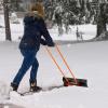 imageGoplus 30 in Snow Shovel for Driveway with Wheels Snow Plow Shovel Rolling wErgonomic Adjustable Height for Snow Removal Clear Snow Pusher for Garden Pavement
