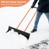 imageGoplus 30 in Snow Shovel for Driveway with Wheels Snow Plow Shovel Rolling wErgonomic Adjustable Height for Snow Removal Clear Snow Pusher for Garden Pavement