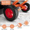 imageGoplus 30 in Snow Shovel for Driveway with Wheels Snow Plow Shovel Rolling wErgonomic Adjustable Height for Snow Removal Clear Snow Pusher for Garden Pavement