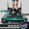imageGoplus 3HP Electric Folding Treadmill SelfStanding Superfit Treadmill with APP Control Blue Tooth Speaker HD Touch Screen InstallationFree Walking Jogging Running Machine for Home OfficeNavy