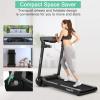 imageGoplus 3HP Electric Folding Treadmill SelfStanding Superfit Treadmill with APP Control Blue Tooth Speaker HD Touch Screen InstallationFree Walking Jogging Running Machine for Home OfficeSilver