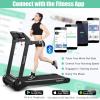 imageGoplus 3HP Electric Folding Treadmill SelfStanding Superfit Treadmill with APP Control Blue Tooth Speaker HD Touch Screen InstallationFree Walking Jogging Running Machine for Home OfficeSilver