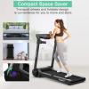 imageGoplus 3HP Electric Folding Treadmill SelfStanding Superfit Treadmill with APP Control Blue Tooth Speaker HD Touch Screen InstallationFree Walking Jogging Running Machine for Home OfficePurple